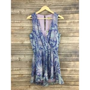 NWT Show Me Your Mumu Print Ruffle Romper Playsuit